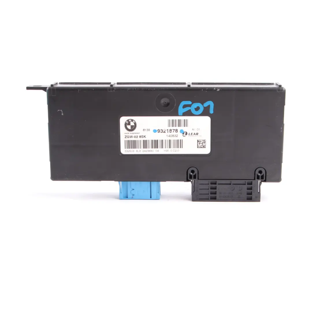 Body Control Module BMW F01 F07 LCI F10 F11 Gateway ECU ZGW-02 8SK to with Part number 9321878 Body Control Module BMW F01 F07 LCI F10 F11 Gateway ECU ZGW-02 8SK - SKU 9321878 - Part number 9321878