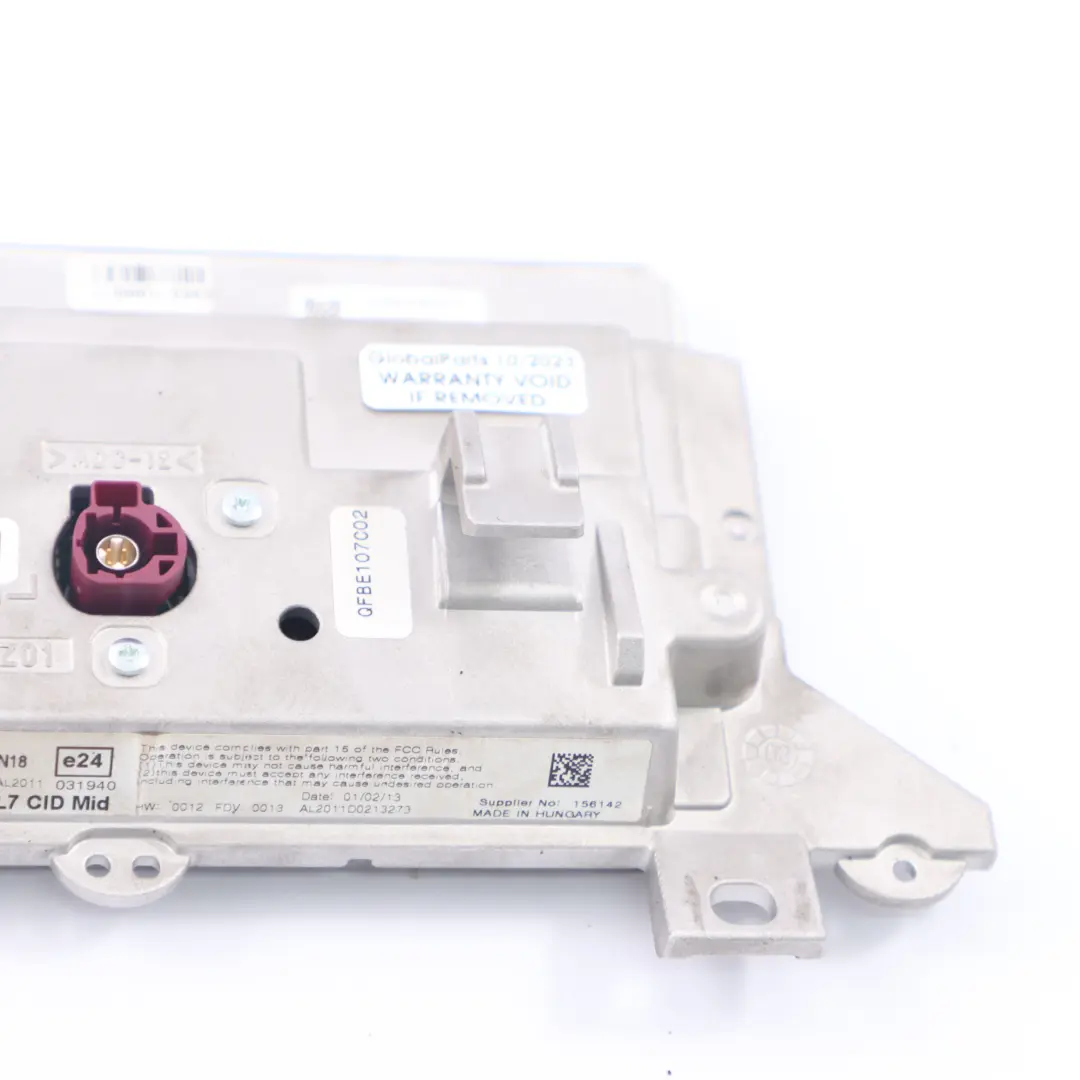  Pantalla visualización BMW F20 F21 F22 Información Sat Nav Monitor 6,5" - SKU 9322122-2 - Número de pieza 9322122