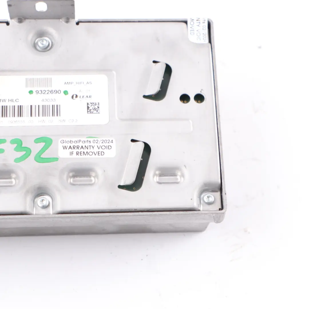 Hifi Audio Sound System Speaker AMP Amplifier Module to BMW F32 F82 M4 with Part number 9322690 BMW F32 F82 M4 Hifi Audio Sound System Speaker AMP Amplifier Module - SKU 9322690 - Part number 9322690