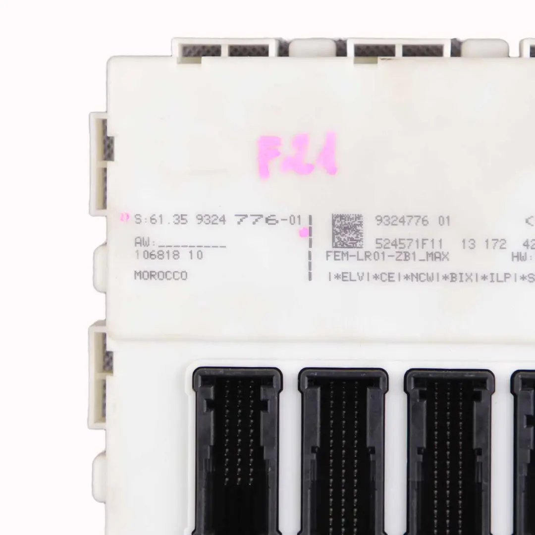 FEM Module BMW F20 F21 F22 F30 F32 ECU Control Unit Fuse Box to with Part number 9324776 FEM Module BMW F20 F21 F22 F30 F32 ECU Control Unit Fuse Box - SKU 9324776 - Part number 9324776