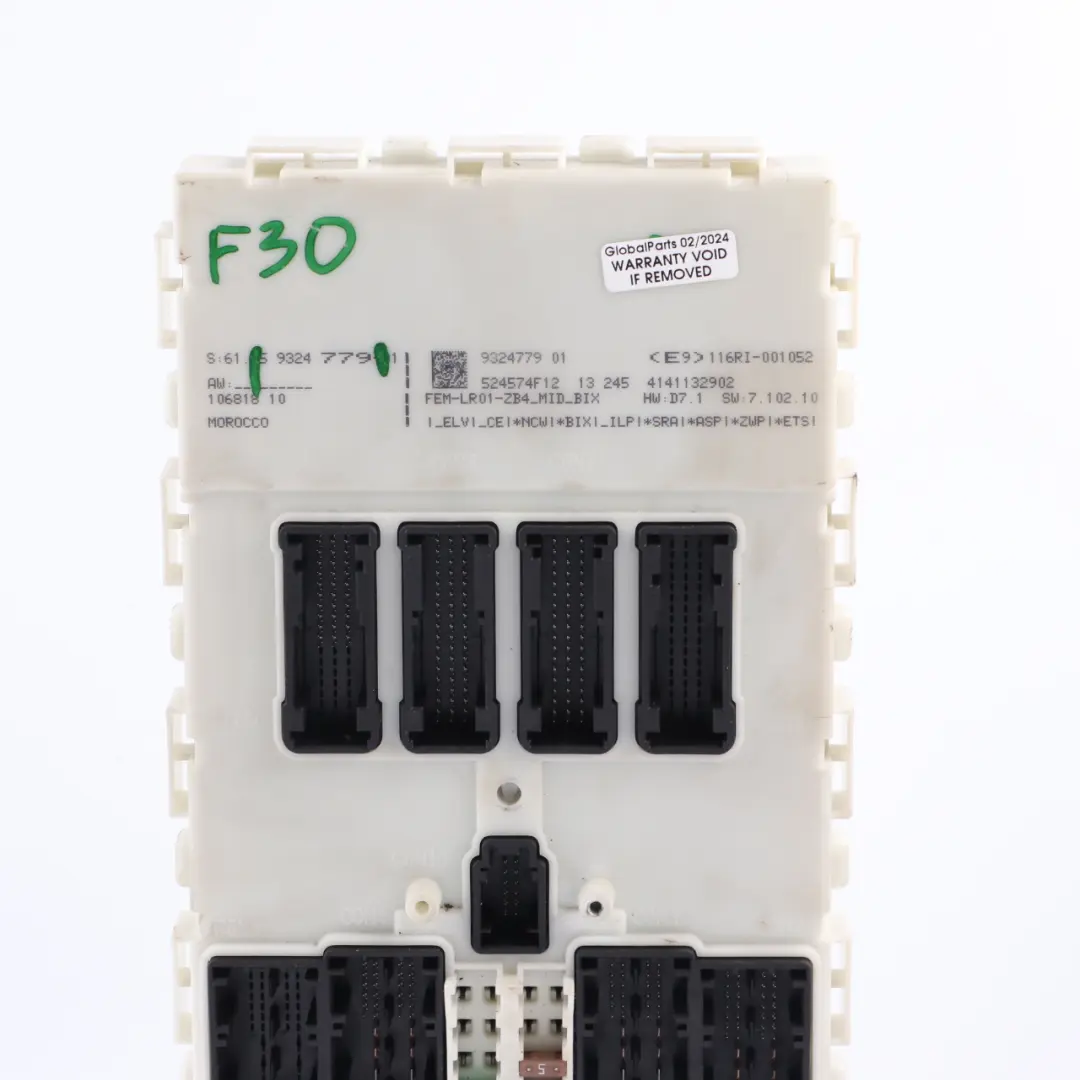 BMW F20 F21 F22 F30 F31 F32 F36 Modulo Unità Di Controllo FEM LR-01 - SKU 9324779 - Numero di parte 9324779