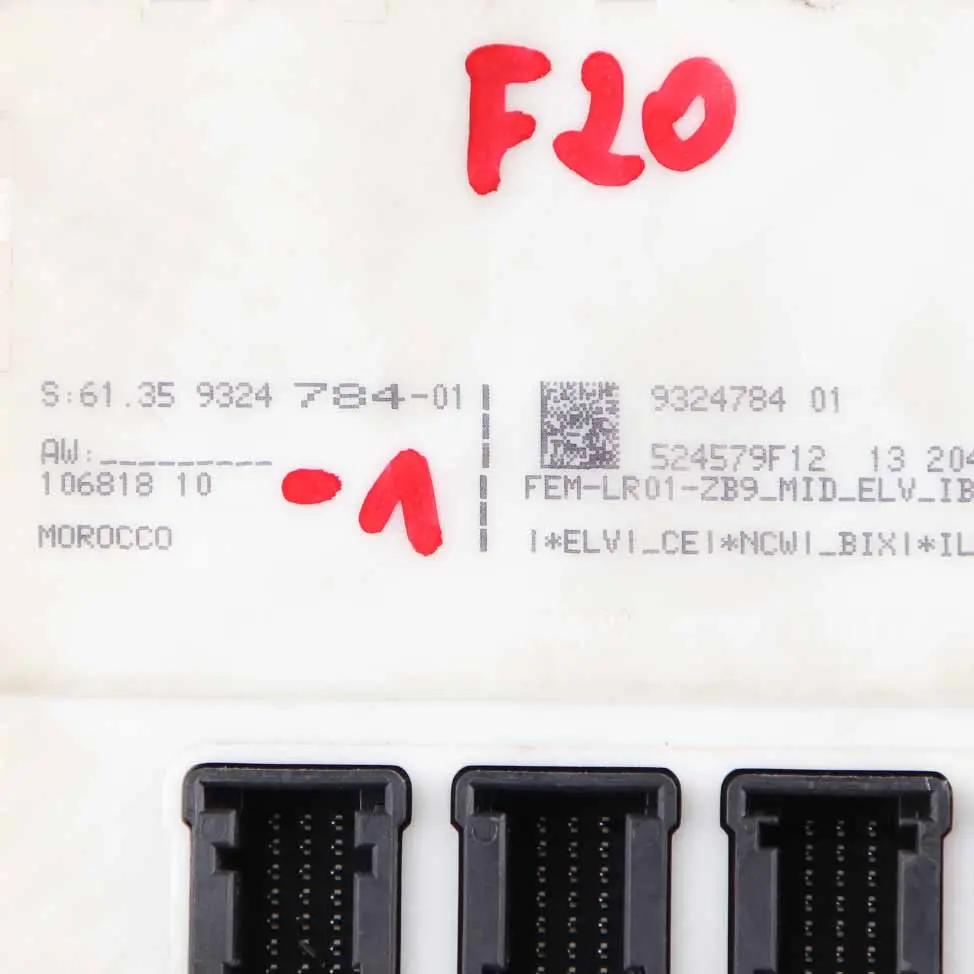 BMW F20 F21 F22 F30 F31 F32 F36 Modul Steuergerät FEM LR01 ECU - SKU 9324784-1 - Teilenummer 9324784