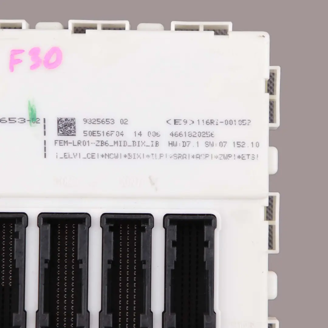 BMW F20 F21 F22 F30 F32 Unité de contrôle module électronique avant FEM - SKU 9325653 - Numéro de pièce 9325653