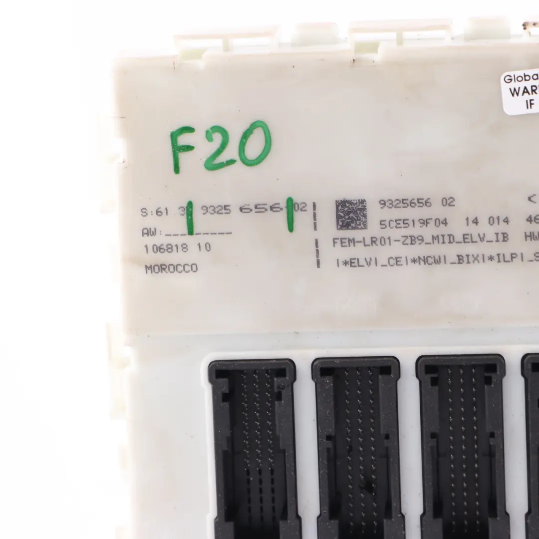 BMW F20 F21 F22 F30 F31 F32 Karosseriesteuergerät FEM ECU LR01 - SKU 9325656 - Teilenummer 9325656