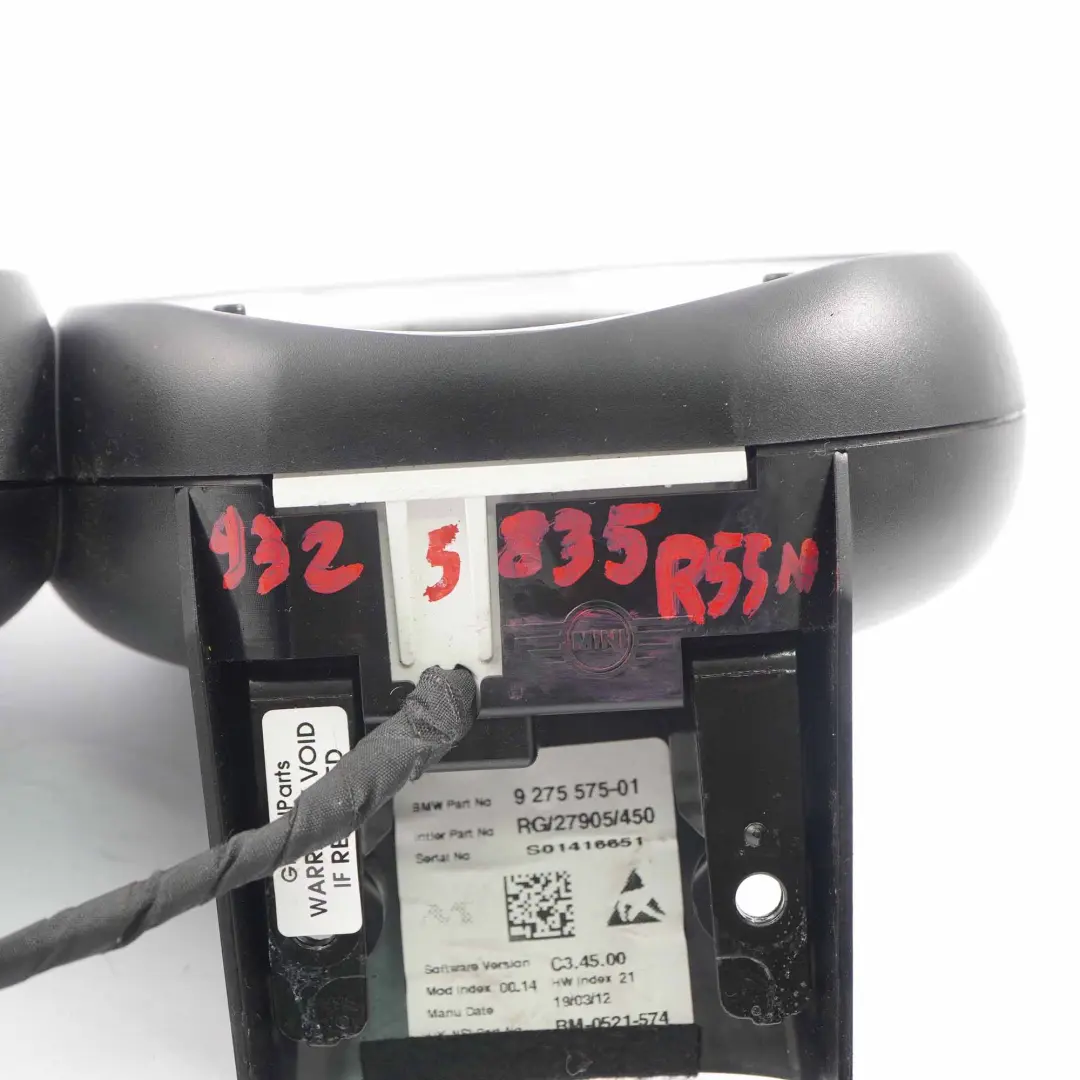 Drehzahlmesser Lenksäule 9243883 für Mini Cooper One D R57 LCI Diesel mit Teilenummer 9325835 Mini Cooper One D R57 LCI Diesel Drehzahlmesser Lenksäule 9243883 - SKU 9325835 - Teilenummer 9325835