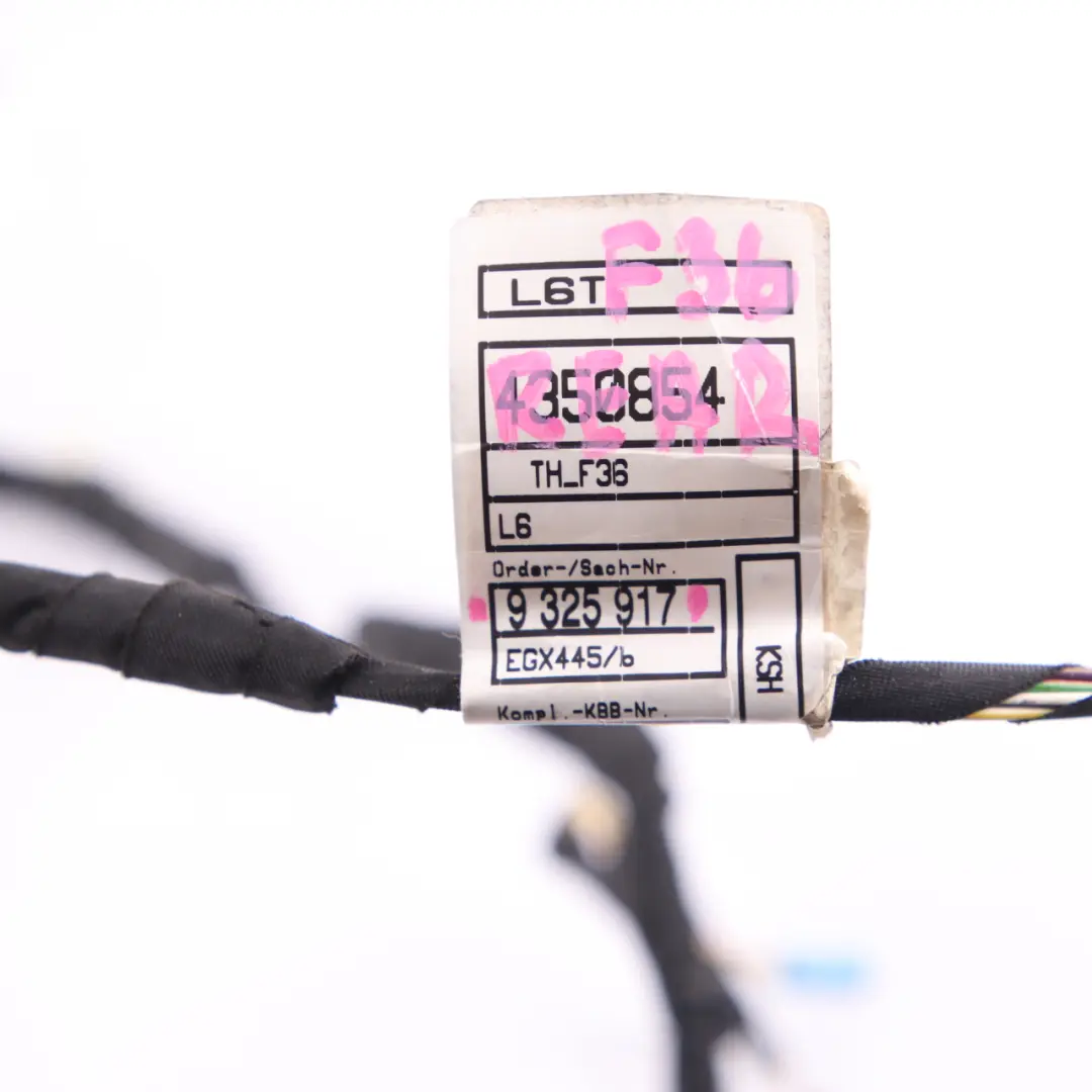 Door Cable BMW F36 Rear Left Right N/O/S Wiring Harness  - SKU 9325917 - Part number 9325917