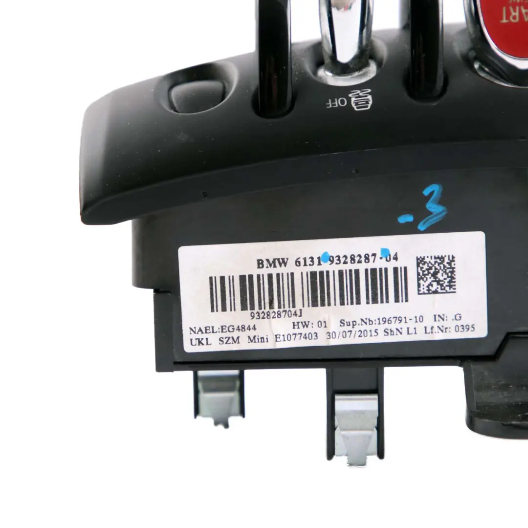 Consola control Interruptor de arranque/parada para Mini Cooper F55 F56 F57 con número de pieza 9328287 Mini Cooper F55 F56 F57 Consola control Interruptor de arranque/parada - SKU 9328287-3 - Número de pieza 9328287