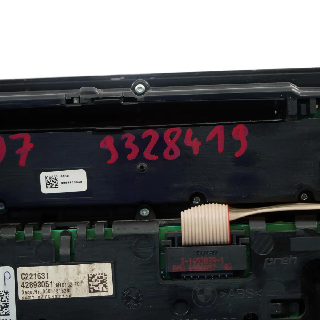 BMW F07 GT Unidad Control Radio Acondicionador Aire Modulo Panel Recorte - SKU 9328419 - Número de pieza 9328419
