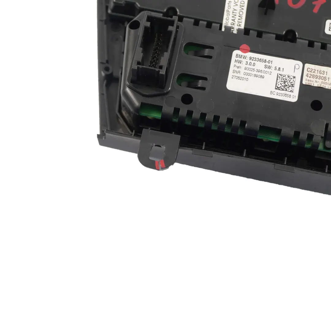 BMW F07 GT Unidad Control Radio Acondicionador Aire Modulo Panel Recorte - SKU 9328419 - Número de pieza 9328419