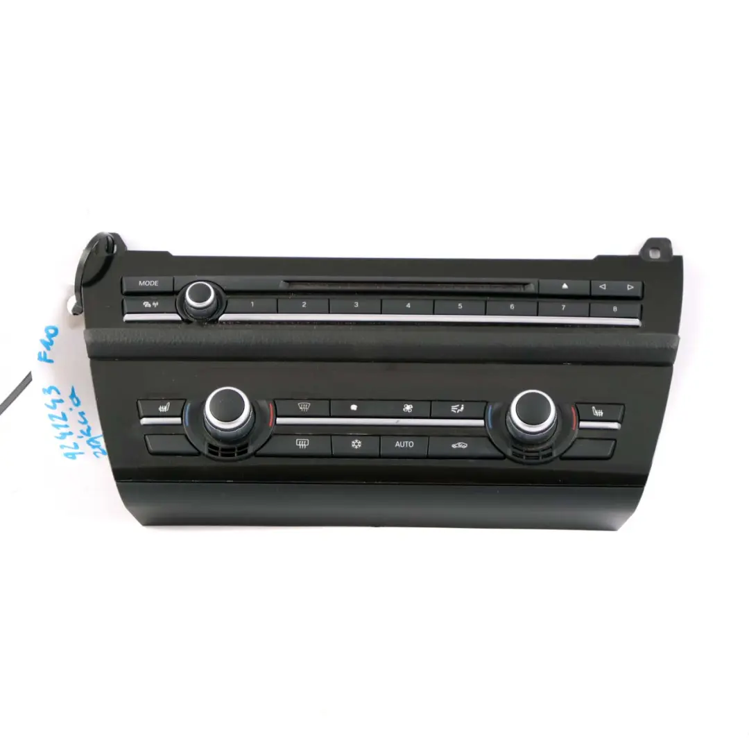 BMW F10 F11 Radio Air Conditioning A/C Control Switch Unit Panel Black - SKU 9328424-3 - Part number 9328424