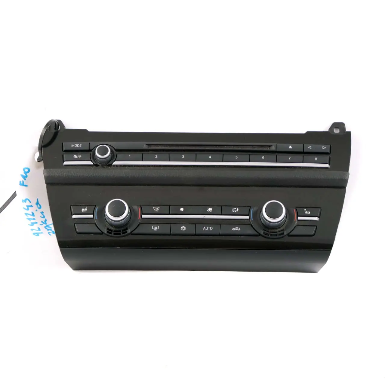 BMW F10 F11 Radio Air Conditioning A/C Control Switch Unit Panel Black 9328424