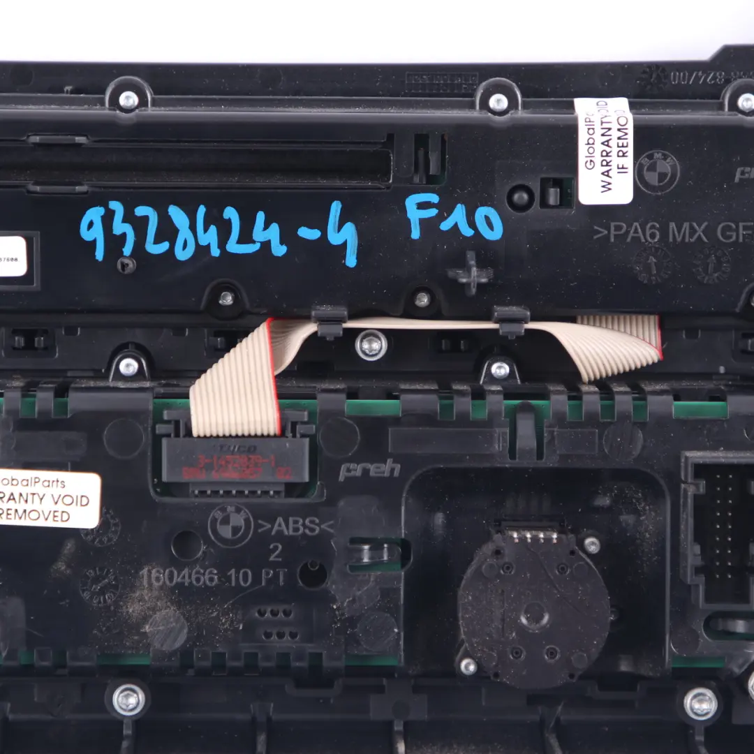 Radio Air Conditioning A/C Control Switch Unit Panel Black 9241239 to BMW F10 F11 with Part number 9328424 BMW F10 F11 Radio Air Conditioning A/C Control Switch Unit Panel Black 9241239 - SKU 9328424-4 - Part number 9328424