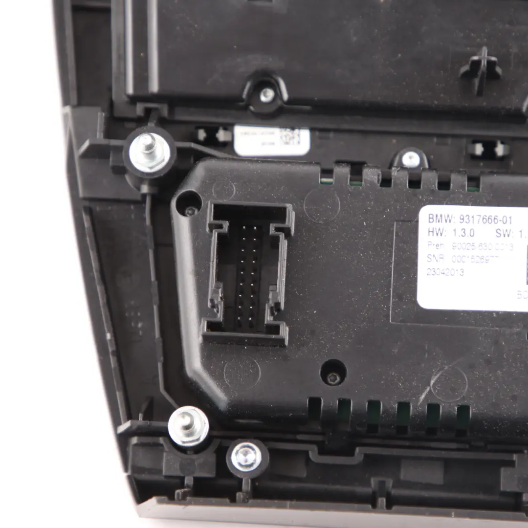 BMW F10 F11 Radio Air Conditioning A/C Control Switch Unit Panel Black 9317666 - SKU 9328424-5 - Part number 9328424