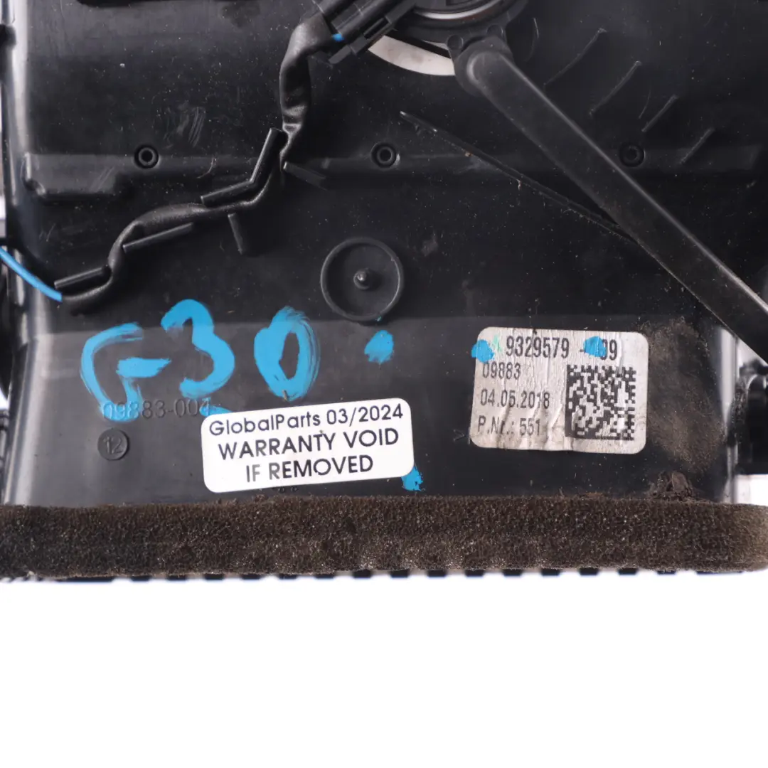  Conduit d'air BMW G30 F90 Tableau bord Aérateurs centraux Grille frais - SKU 9329579 - Numéro de pièce 9329579