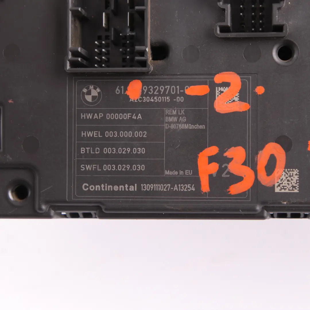 BMW F20 F21 F30 F31 F32 Modulo unità di controllo corpo REM V2 - SKU 9329701-2 - Numero di parte 9329701