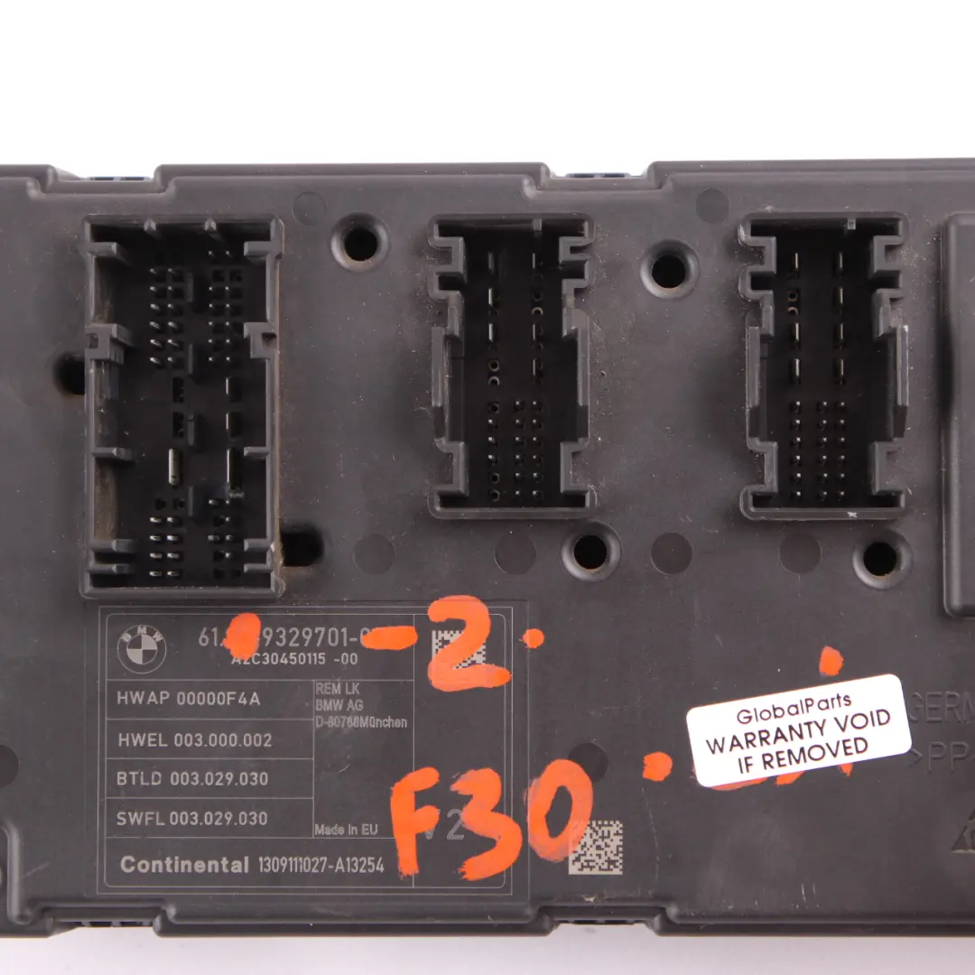 BMW F20 F21 F30 F31 F32 Body Control Unit Module REM V2 - SKU 9329701-2 - Part number 9329701