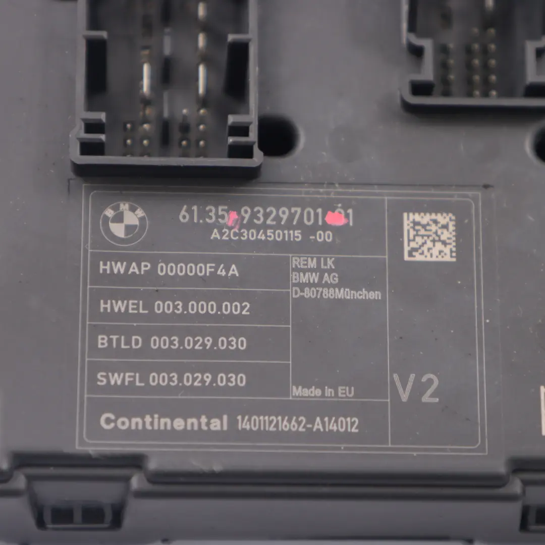 Module BMW F20 F21 F30 F31 F32 Body Control Unit Module REM V2 to BCM with Part number 9329701 BCM Module BMW F20 F21 F30 F31 F32 Body Control Unit Module REM V2 - SKU 9329701 - Part number 9329701