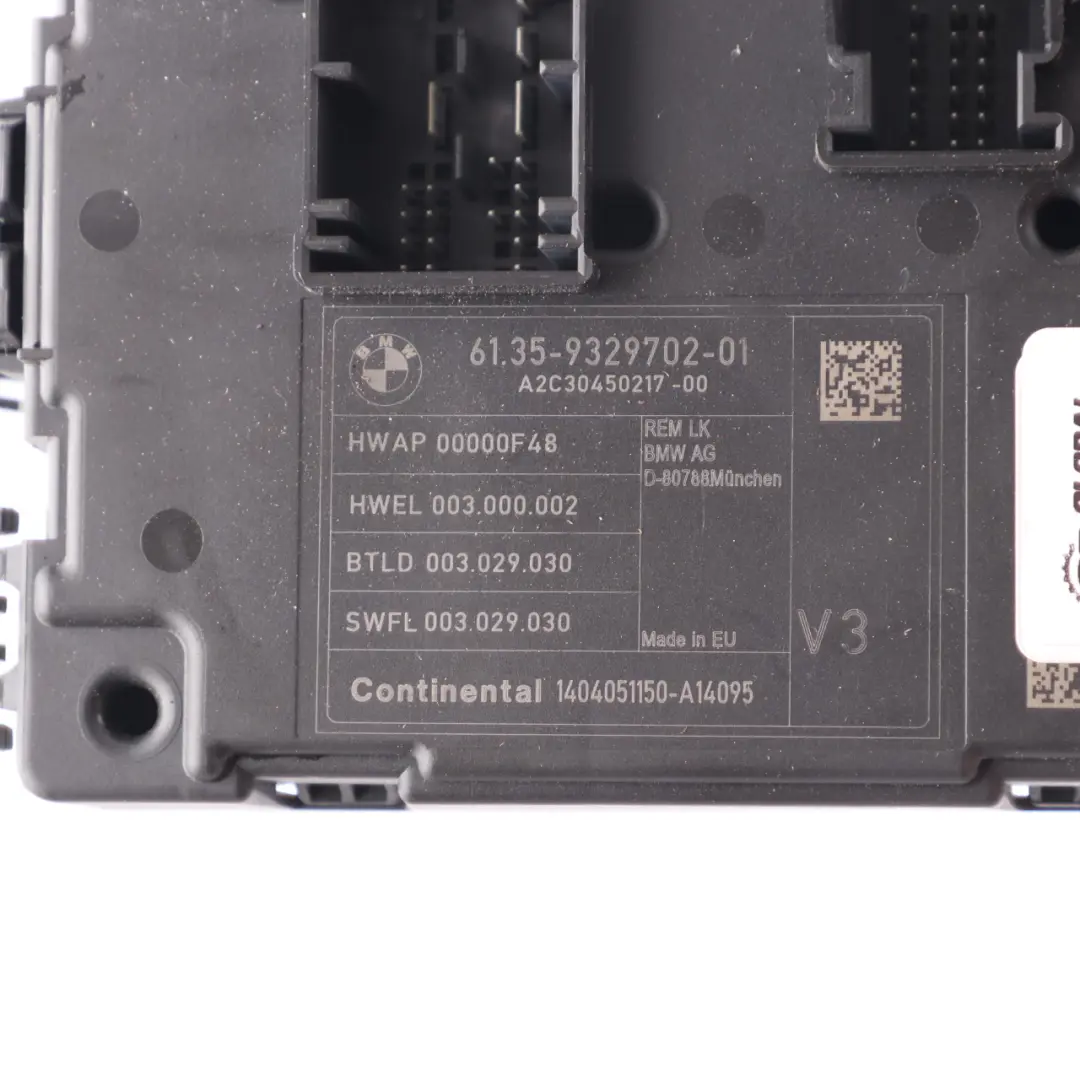 REM Rear Electronic Module Fuse Box Control Unit V3 to BMW F20 F30 F31 with Part number 9329702 BMW F20 F30 F31 REM Rear Electronic Module Fuse Box Control Unit V3 - SKU 9329702-1 - Part number 9329702