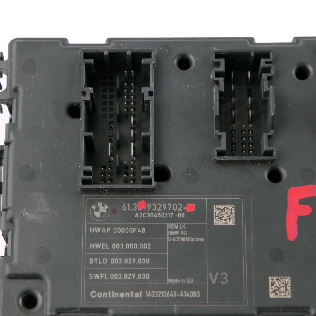 REM Rear Electronic Module Fuse Box Control Unit V3 BMW F20 F30 F31 - SKU 9329702 - Part number 9329702
