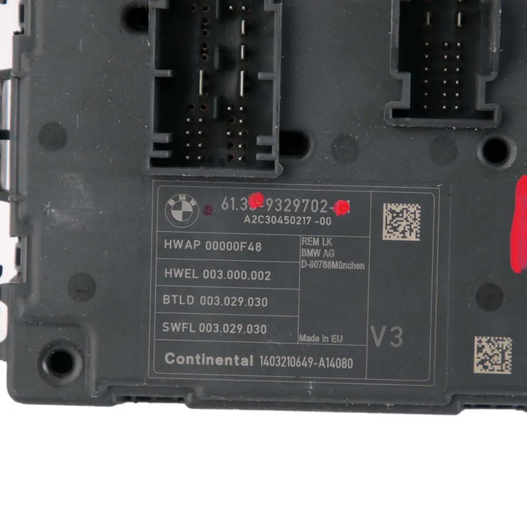 REM Rear Electronic Module Fuse Box Control Unit V3 BMW F20 F30 F31 - SKU 9329702 - Part number 9329702