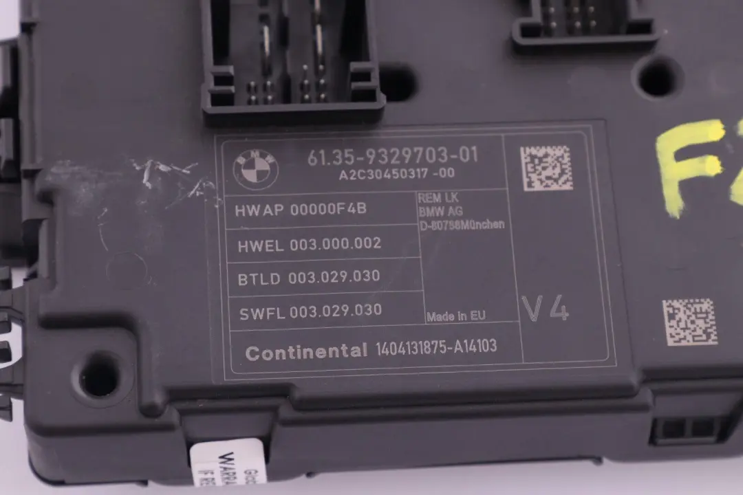 BMW F20 F21 F30 F31 F32 Rear Body Control Unit Module REM - SKU 9329703 - Numéro de pièce 9329703