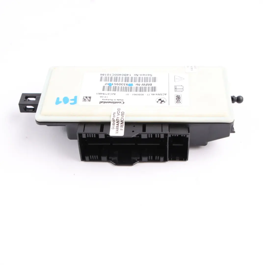 Moduł Sterownik Poduszek Powietrznych do BMW F01 F07 F10 F11 F25 o numerze 9330951 BMW F01 F07 F10 F11 F25 Moduł Sterownik Poduszek Powietrznych - SKU 9330951 - Numer Części 9330951