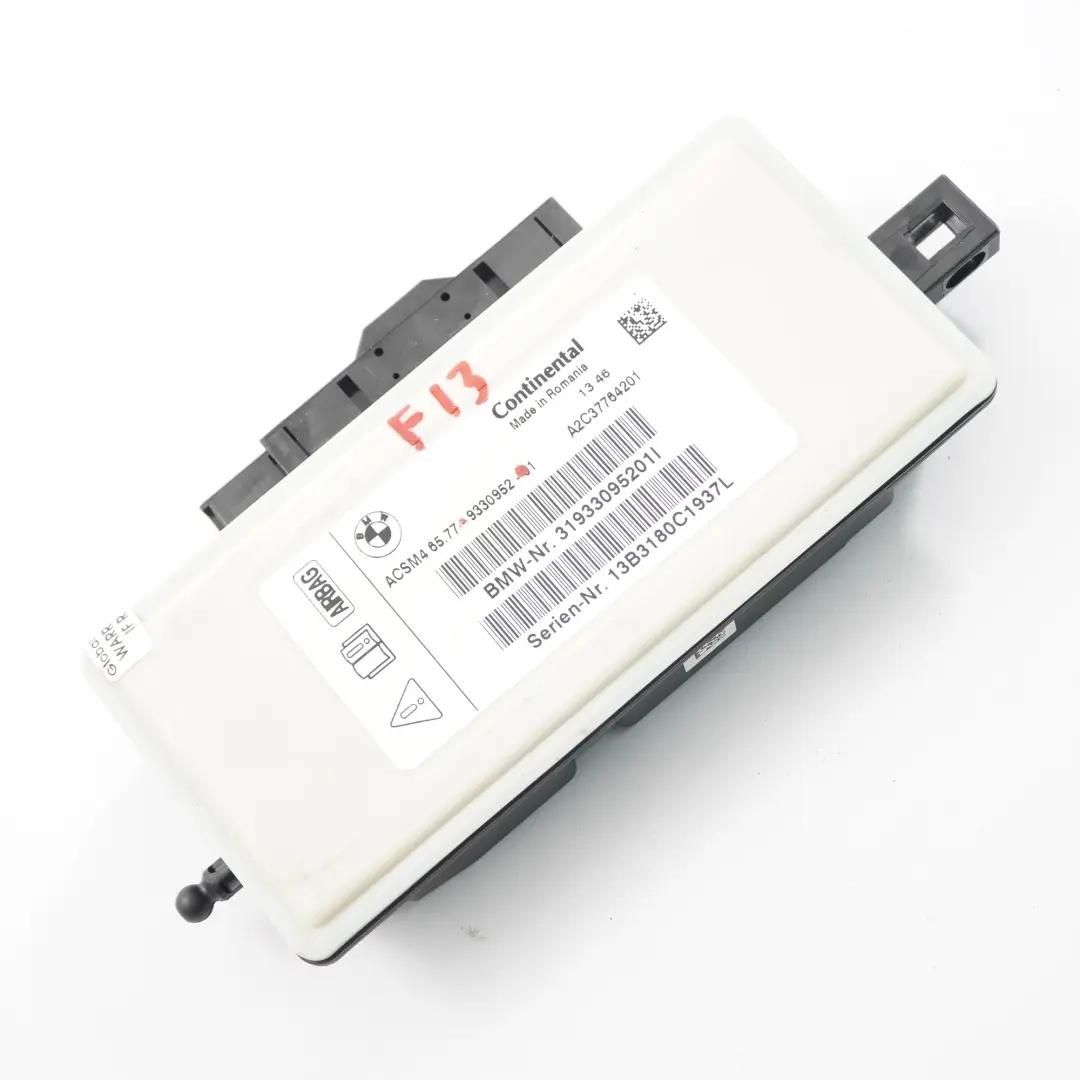 Control Module Control Unit ACSM4 to BMW F13 F12 Air with Part number 9330952 BMW F13 F12 Air Control Module Control Unit ACSM4 - SKU 9330952 - Part number 9330952