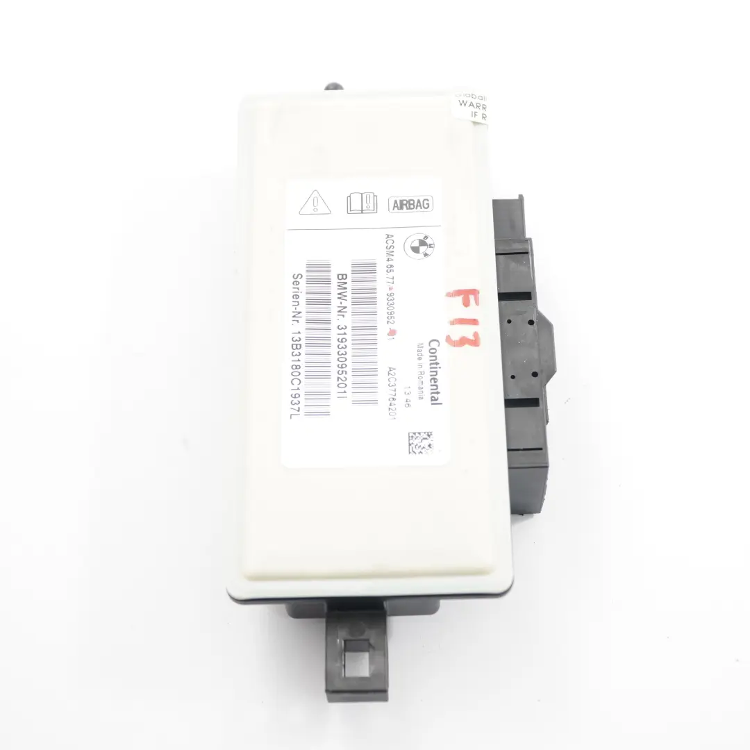 Moduł Sterownik Sensor Poduszek Powietrznych Airbag ACSM4 do BMW F13 o numerze 9330952 BMW F13 Moduł Sterownik Sensor Poduszek Powietrznych Airbag ACSM4 - SKU 9330952 - Numer Części 9330952