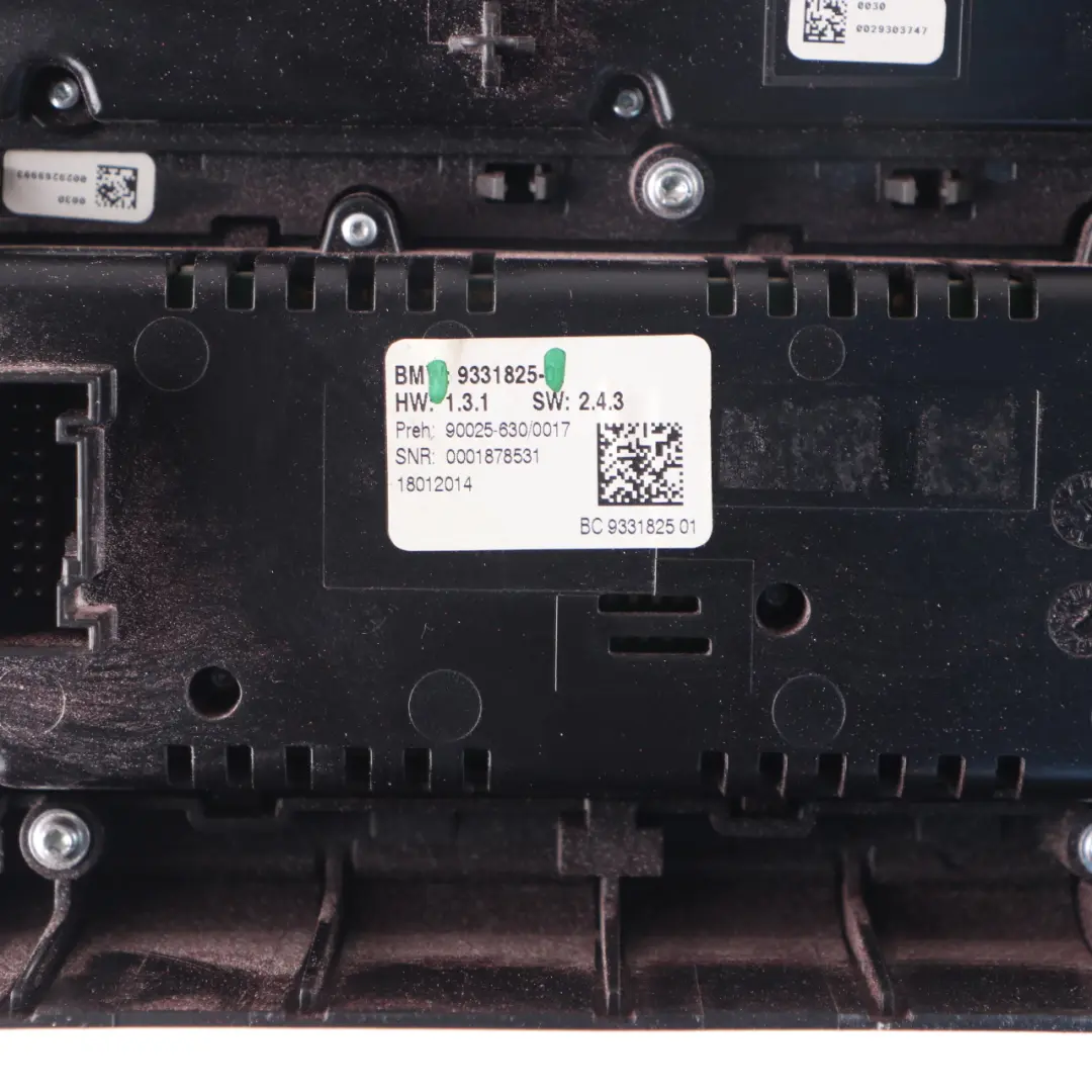 Conditioning Panel BMW F10 F11 Radio A/C Switch Climate Control to Air with Part number 9331825 Air Conditioning Panel BMW F10 F11 Radio A/C Switch Climate Control - SKU 9331825 - Part number 9331825