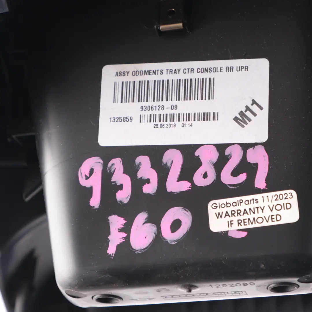 MINI F60 Countryman Cover Centre Console Rear Panel Storage - SKU 9332829 - Part number 9332829