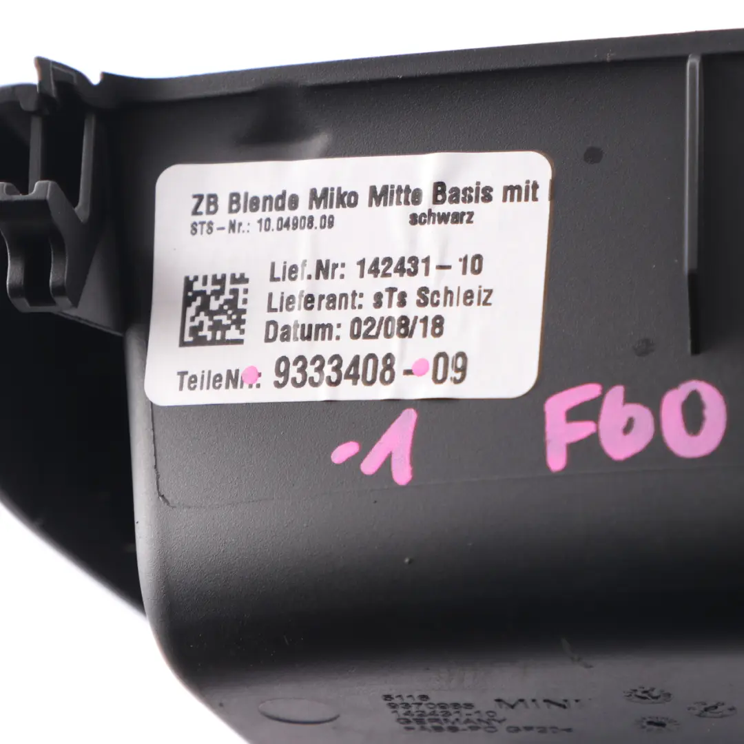 Mittelkonsole Verkleidung Getränkehalter Schwarz 9333407 für Mini F60 mit Teilenummer 9333407 Mini F60 Mittelkonsole Verkleidung Getränkehalter Schwarz 9333407 - SKU 9333408-1 - Teilenummer 9333407