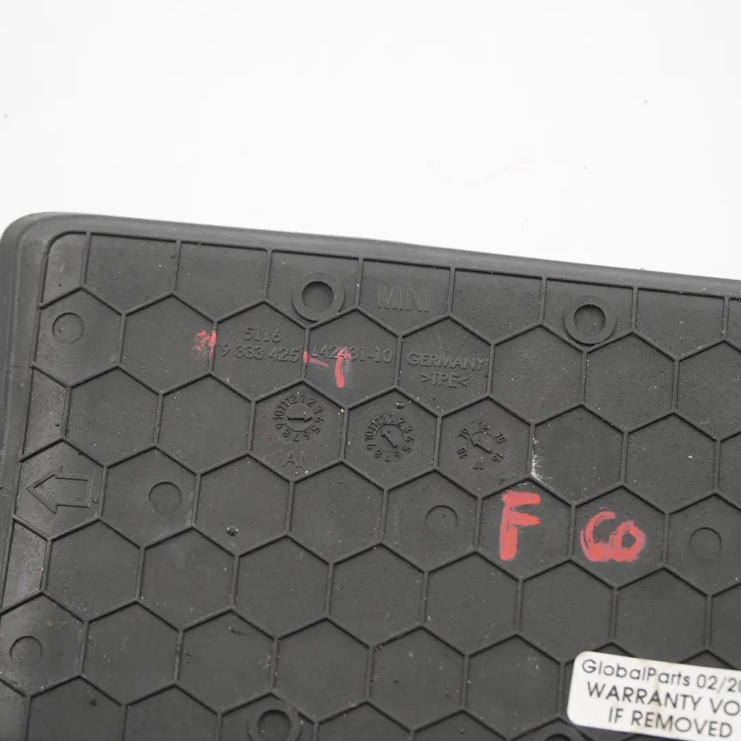 Mini Countryman F60 Mat Insert Centre Console Storage Compartment Rubber - SKU 9333425-1 - Part number 9333425