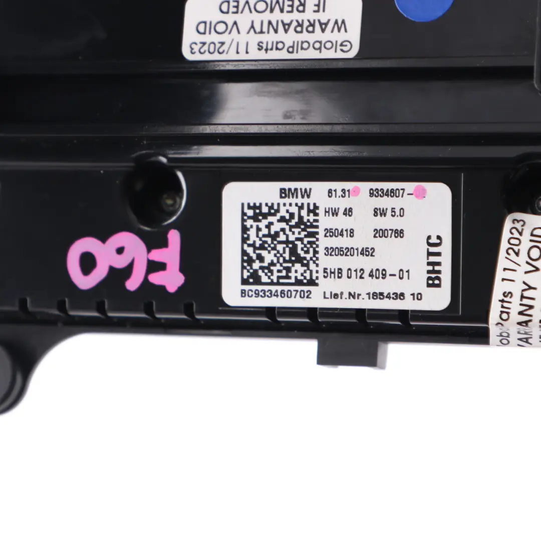 Mini Countryman F60 Climate Control Panel Heater Air Con A/C Switch Unit - SKU 9334607 - Part number 9334607