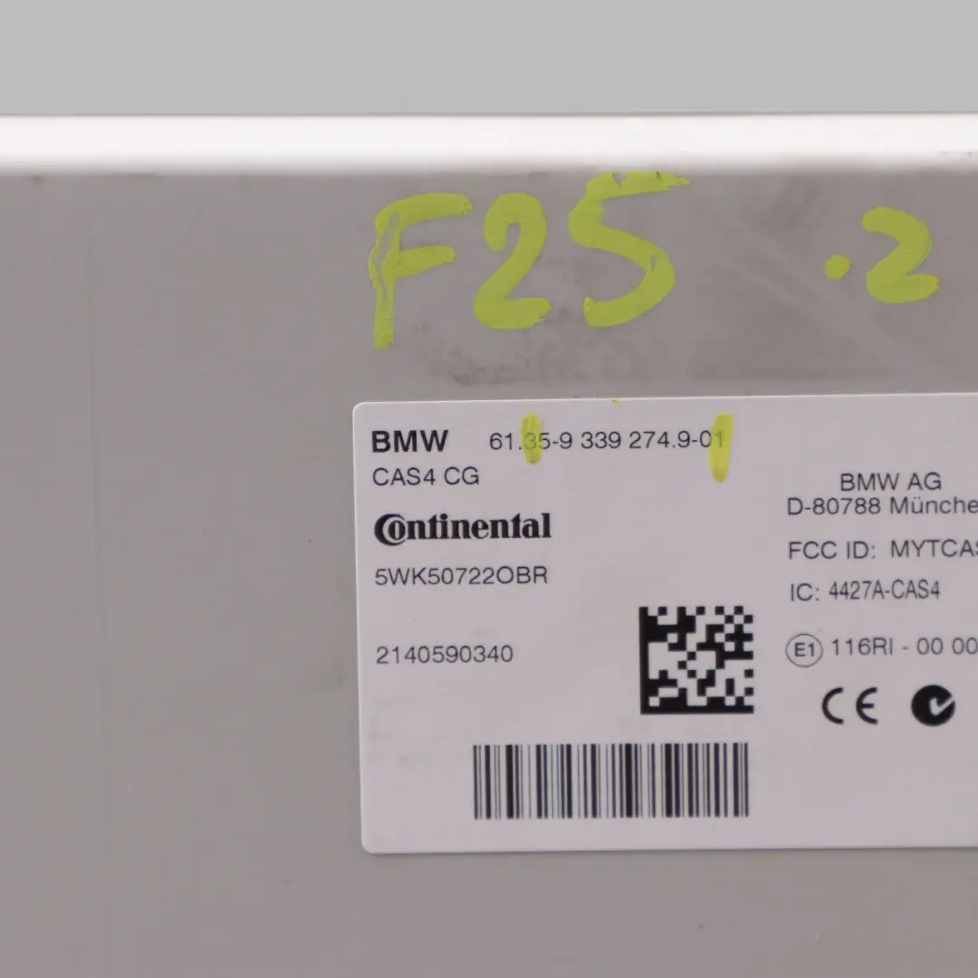  CAS4 Modul BMW F01 F07 F10 F11 F12 X3 F25 Tastenlesesteuergerät - SKU 9339274 - Teilenummer 9339274