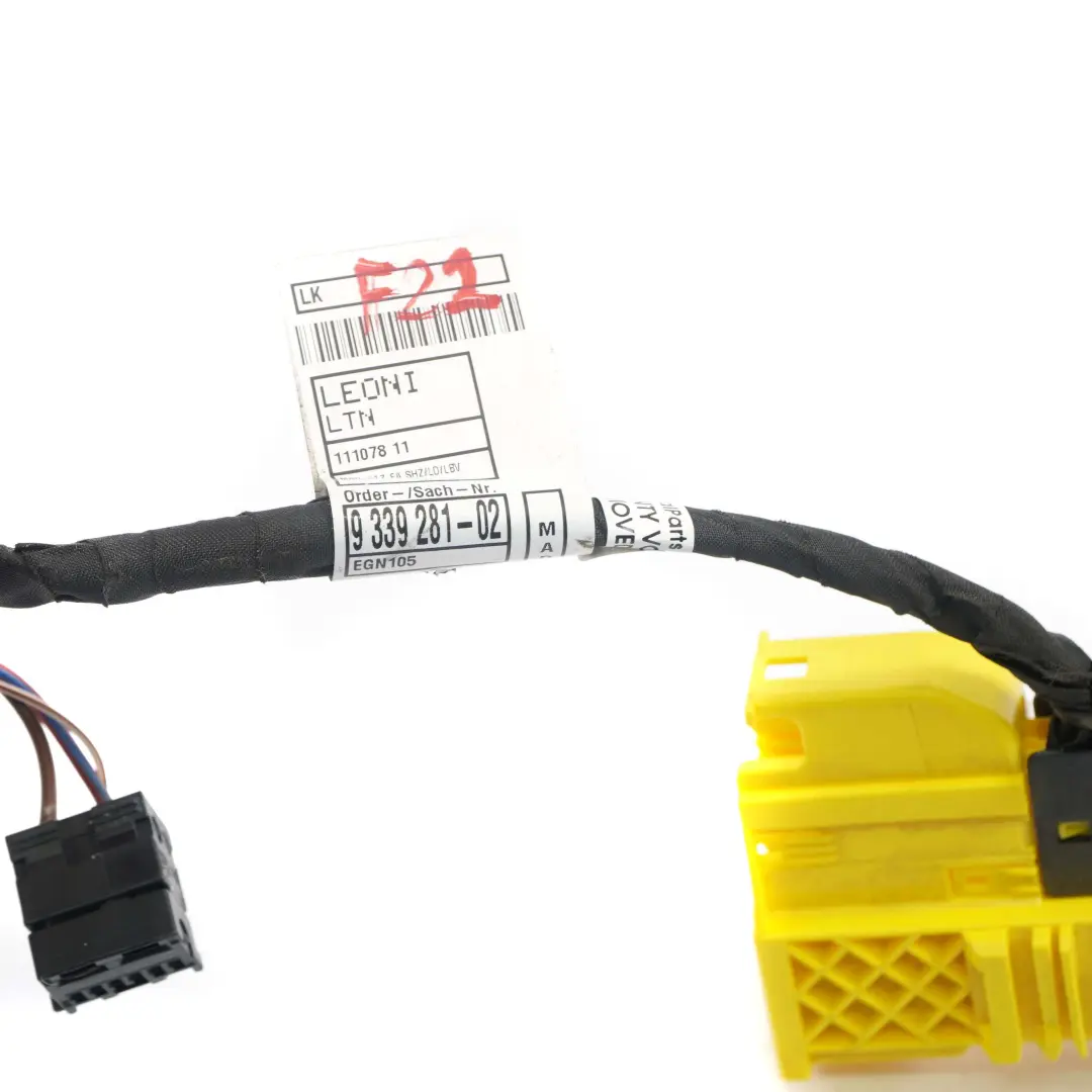  CableadoBMW F22 F23 F36 F87 M2 Cable Enchufe Toma Asiento Lado Conductor - SKU 9339281 - Número de pieza 9339281