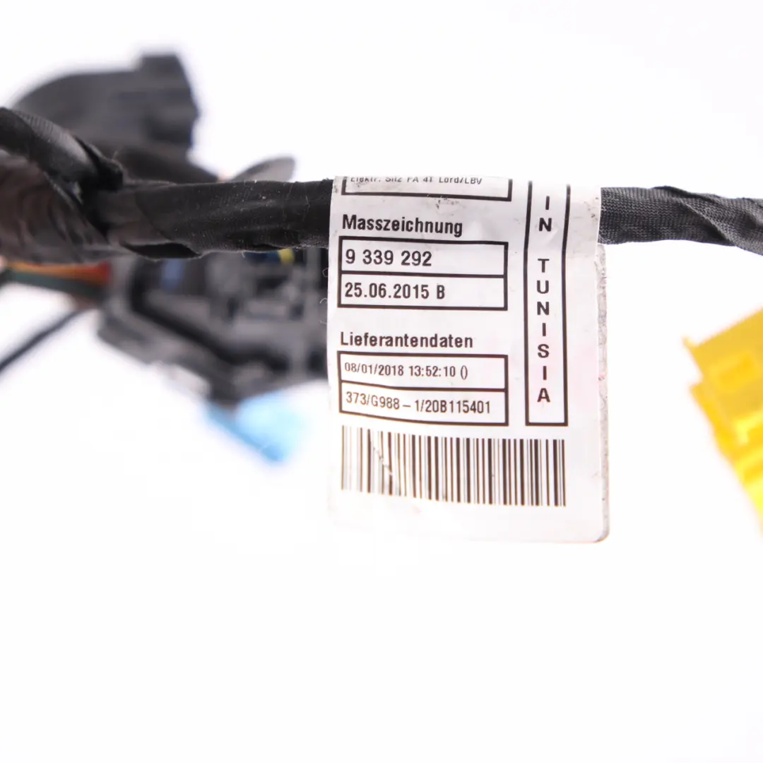 Wiring BMW F22 F30 Driver's Side Seat Memory Loom Cable Set to Seat with Part number 9339296 Seat Wiring BMW F22 F30 Driver's Side Seat Memory Loom Cable Set - SKU 9339296 - Part number 9339296
