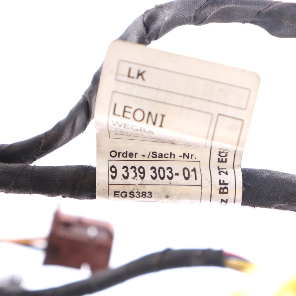 Wiring BMW F32 F22 F23 Front Passenger Side Seat Harness to Seat with Part number 9339306 Seat Wiring BMW F32 F22 F23 Front Passenger Side Seat Harness - SKU 9339306 - Part number 9339306