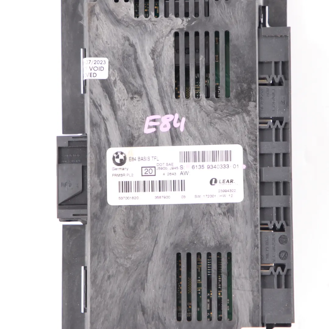 Basis TFL Footwell Light Module Control Unit ECU FRM3R PL2 to BMW X1 E84 with Part number 9340333 BMW X1 E84 Basis TFL Footwell Light Module Control Unit ECU FRM3R PL2 - SKU 9340333 - Part number 9340333