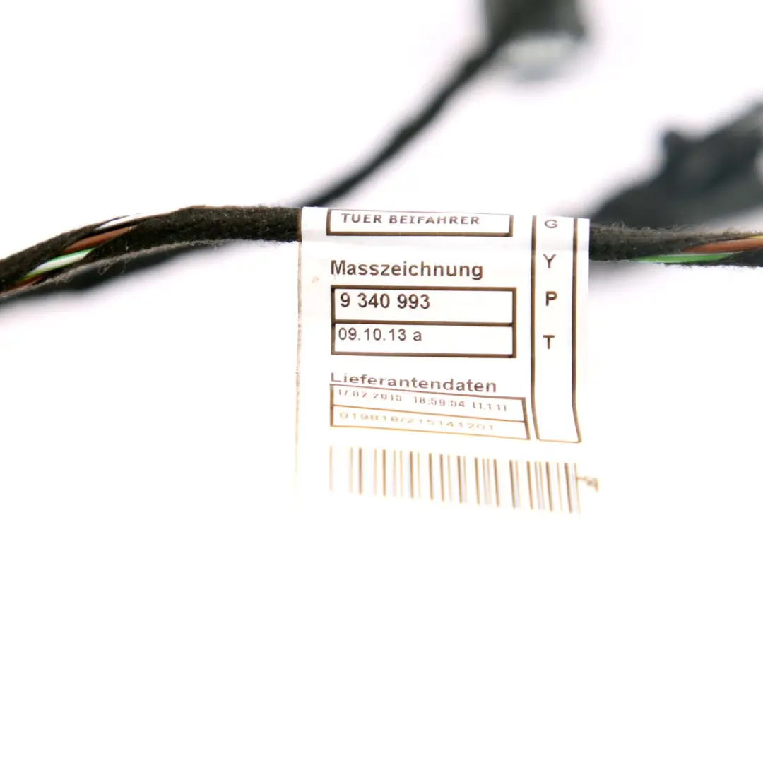 Side Door Wiring Loom Cable Harness to BMW 2 F23 Cabrio Passenger with Part number 9341016 BMW 2 F23 Cabrio Passenger Side Door Wiring Loom Cable Harness - SKU 9341016 - Part number 9341016