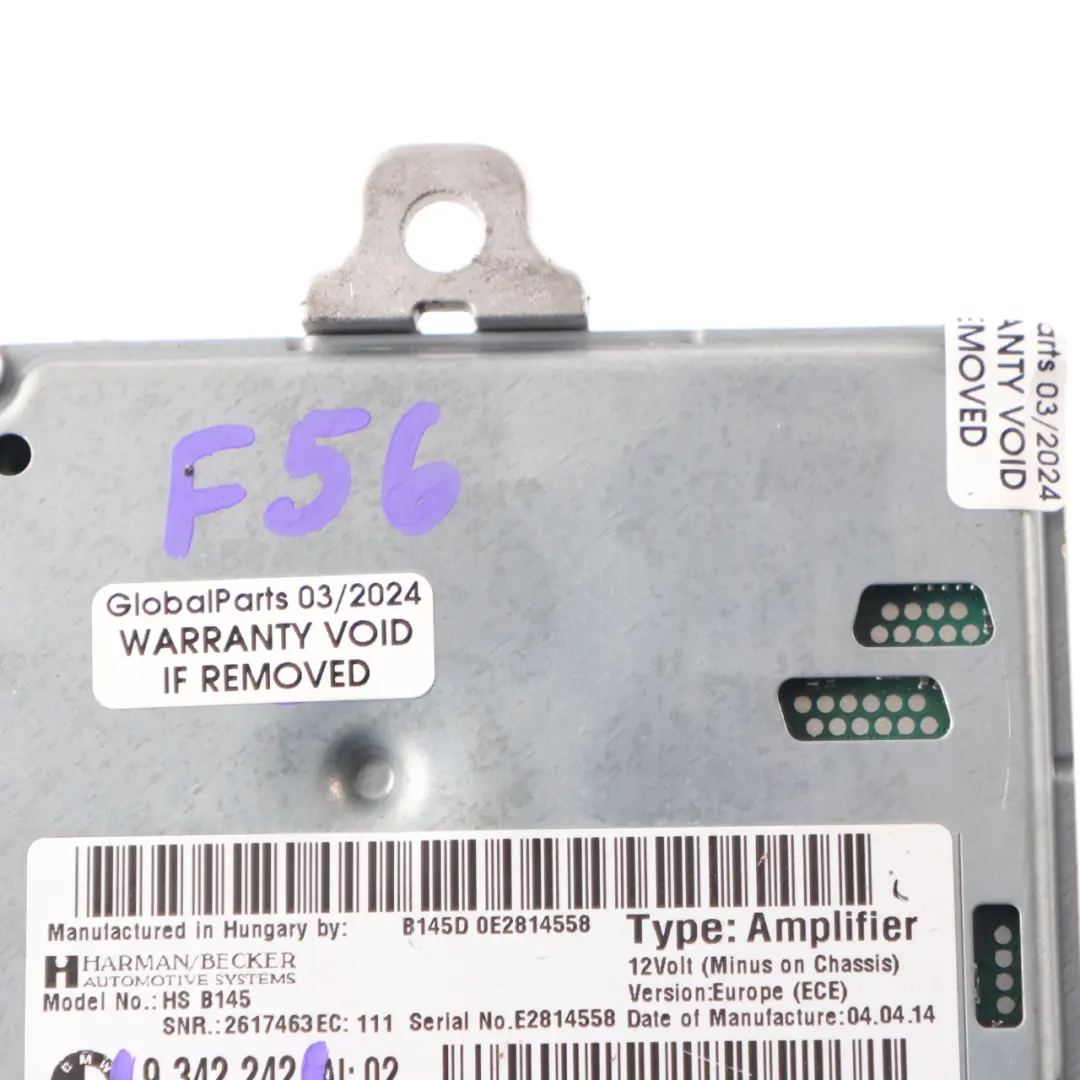 Sound Design Radio Audio Amplifer Control Module to Mini F54 F55 F56 Active with Part number 9342242 Mini F54 F55 F56 Active Sound Design Radio Audio Amplifer Control Module - SKU 9342242 - Part number 9342242