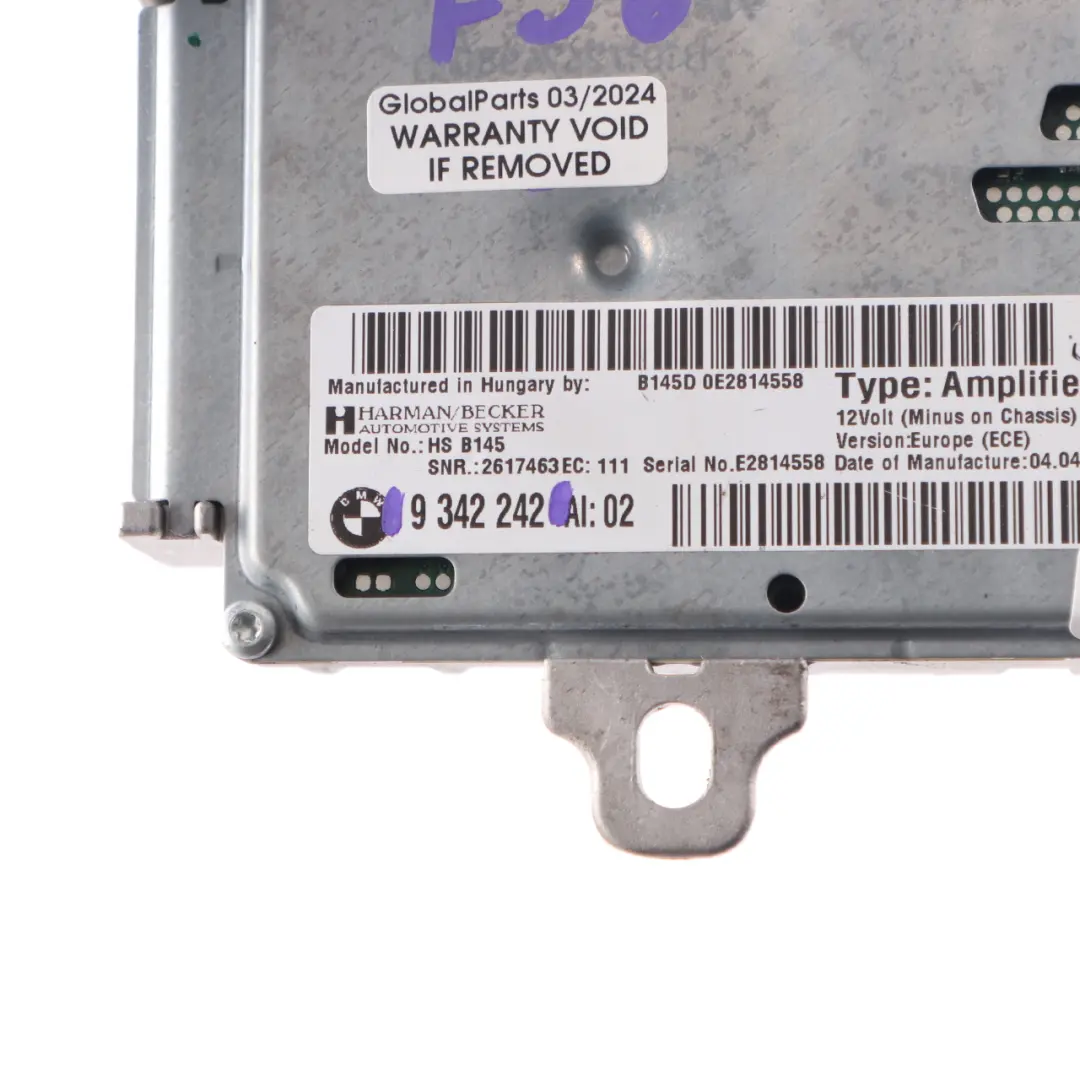 Sound Design Radio Audio Amplifer Control Module to Mini F54 F55 F56 Active with Part number 9342242 Mini F54 F55 F56 Active Sound Design Radio Audio Amplifer Control Module - SKU 9342242 - Part number 9342242