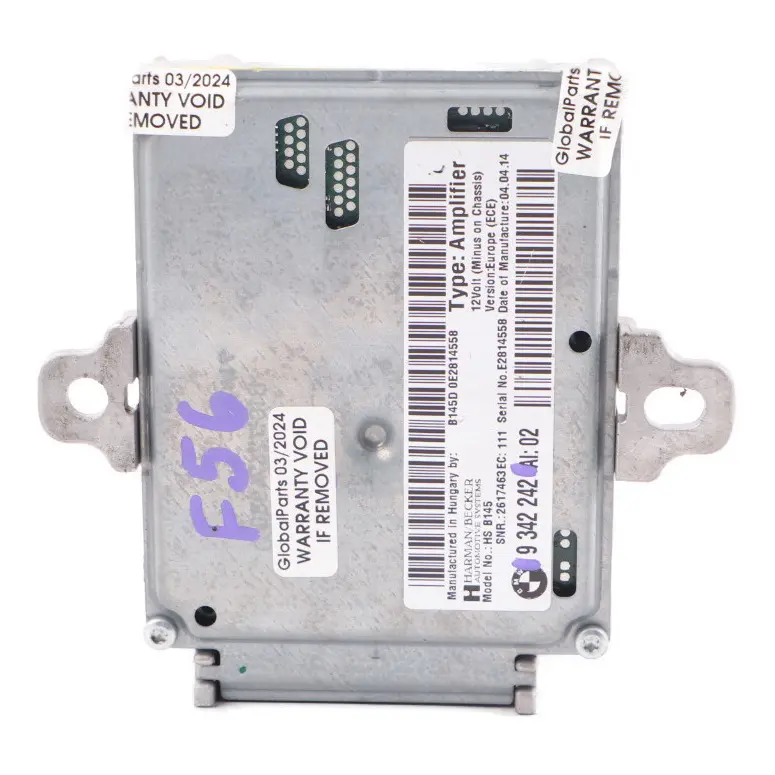 Sound Design Radio Audio Amplifer Control Module to Mini F54 F55 F56 Active with Part number 9342242 Mini F54 F55 F56 Active Sound Design Radio Audio Amplifer Control Module - SKU 9342242 - Part number 9342242