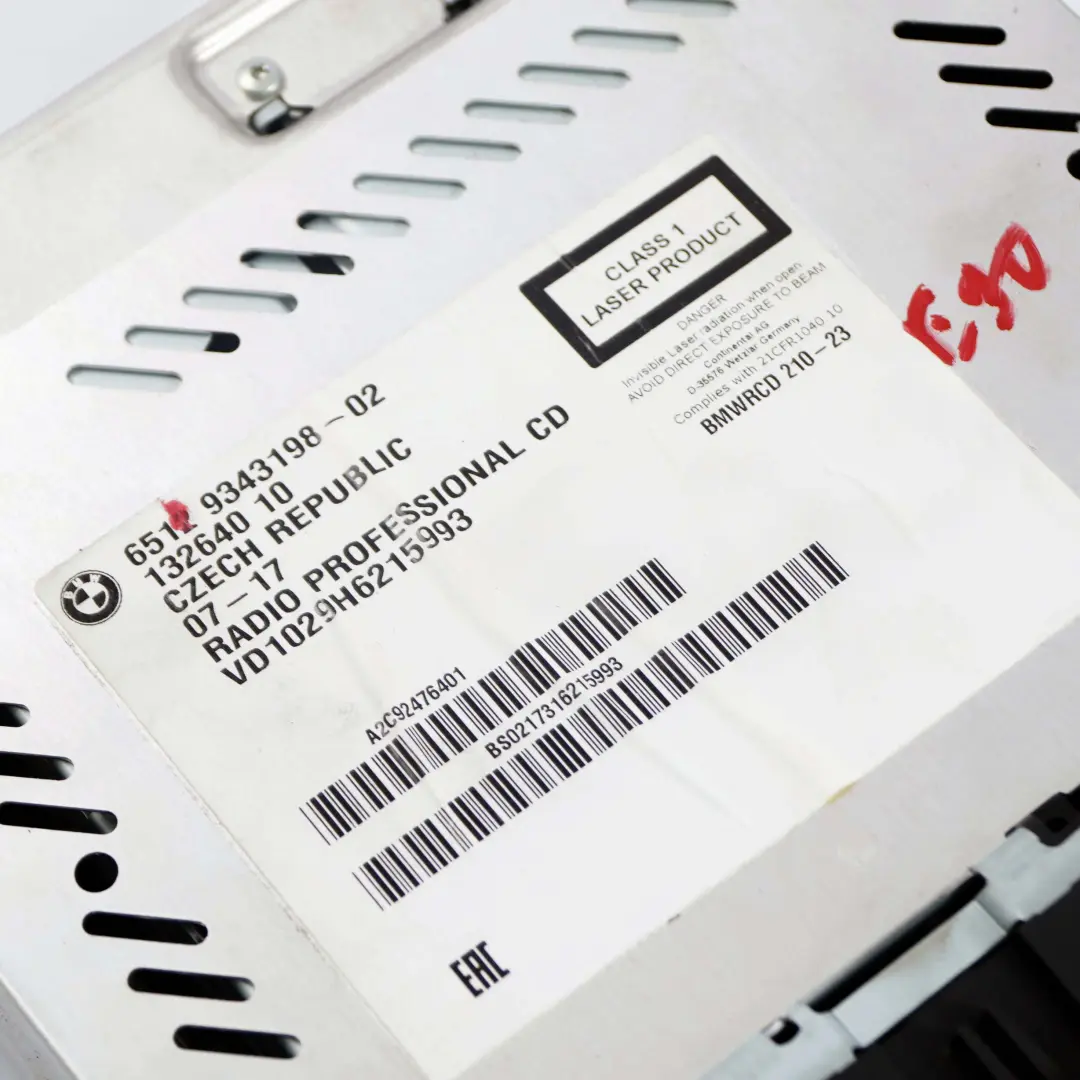 Radio Lettore CD Professionale per BMW E81 E82 E87 E88 E90 E91 E92 con numero di parte 9231928 BMW E81 E82 E87 E88 E90 E91 E92 Radio Lettore CD Professionale - SKU 9343198 - Numero di parte 9231928