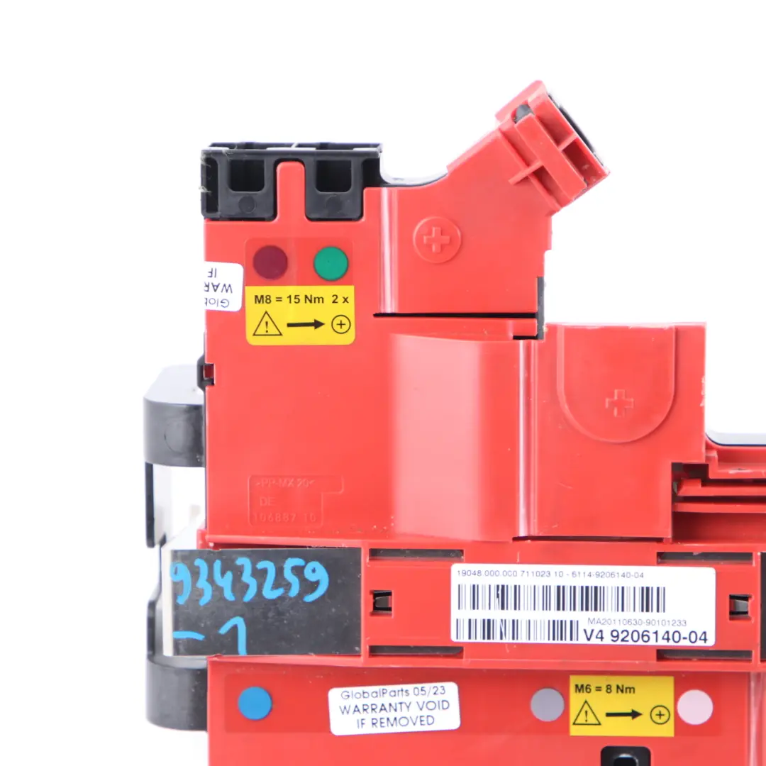B Verteilerkasten BMW X3 F25 Batteriestrom Rot Steuergerät Hinten 9206140 - SKU 9343259-1 - Teilenummer 9343259