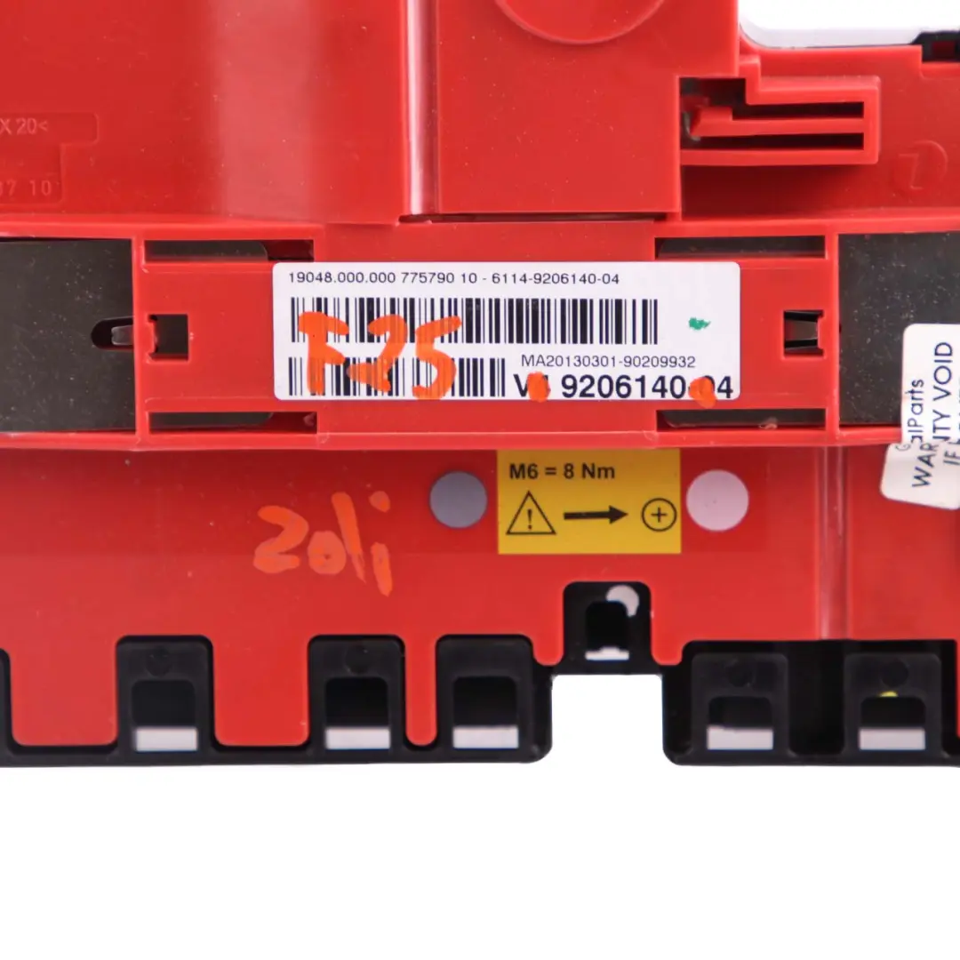  B+ Distribution Box BMW X3 F25 Battery Power Red Rear Control Unit 9206140 - SKU 9343259 - Part number 9343259