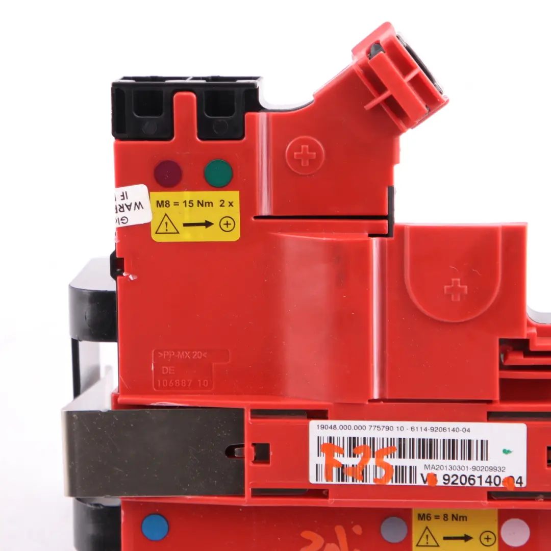 Caja Distribución BMW X3 F25 Batería Alimentación Trasera Rojo Control 9206140 para B con número de pieza 9343259 B Caja Distribución BMW X3 F25 Batería Alimentación Trasera Rojo Control 9206140 - SKU 9343259 - Número de pieza 9343259