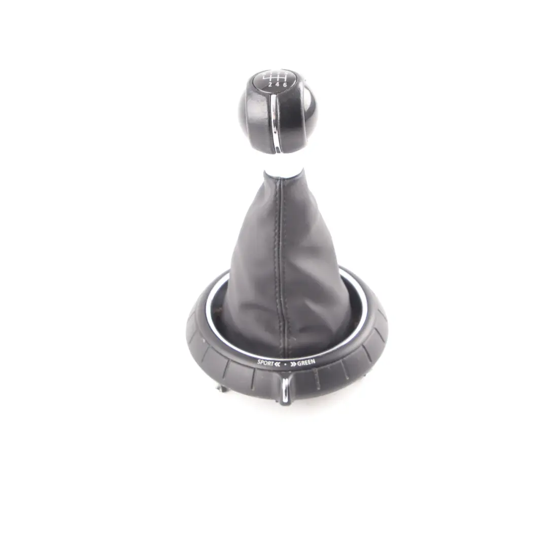 Knob Lever Handle 6-Speed Leather Rotating Ring to Mini Cooper F55 F56 Gear with Part number 7641999 Mini Cooper F55 F56 Gear Knob Lever Handle 6-Speed Leather Rotating Ring - SKU 9343290 - Part number 7641999