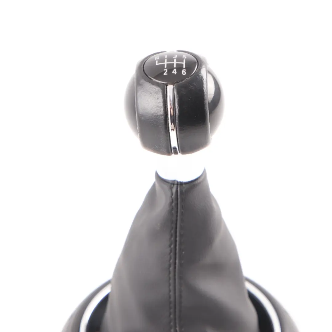 Knob Lever Handle 6-Speed Leather Rotating Ring to Mini Cooper F55 F56 Gear with Part number 7641999 Mini Cooper F55 F56 Gear Knob Lever Handle 6-Speed Leather Rotating Ring - SKU 9343290 - Part number 7641999