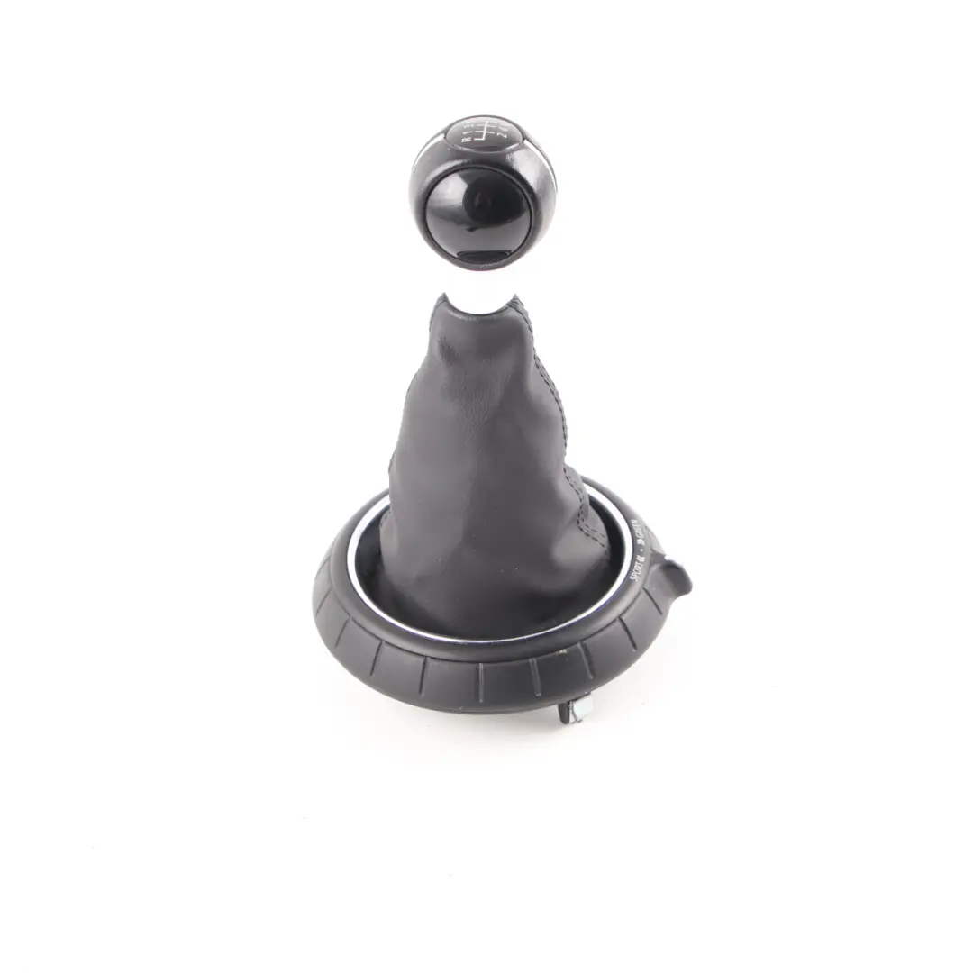 Knob Lever Handle 6-Speed Leather Rotating Ring to Mini Cooper F55 F56 Gear with Part number 7641999 Mini Cooper F55 F56 Gear Knob Lever Handle 6-Speed Leather Rotating Ring - SKU 9343290 - Part number 7641999