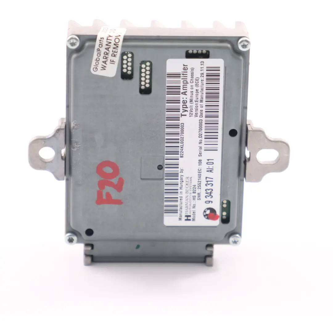  Amplificador Audio BMW F20 F21 Harman/Kardon Active Sound Design - SKU 9343317 - Número de pieza 9343317
